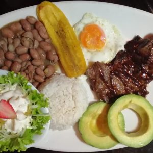 Menú con carne de res